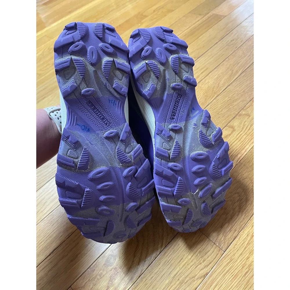 Merrell Girls Grey Purple Waterproof Hiking Boots MK165209 Size 5W